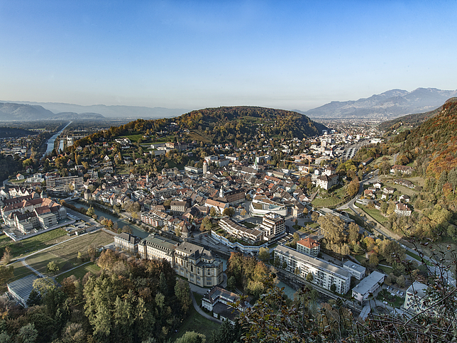 Aussicht auf Feldkirch vom Stadtschrofen