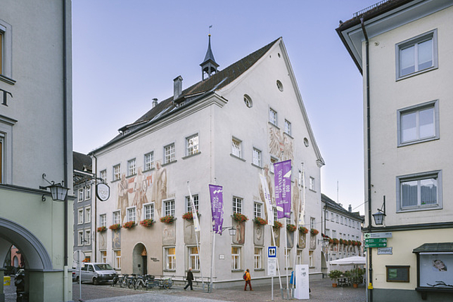 Das Rathaus Feldkirch: Im viergeschossigen, historischen Gebäude befinden sich Büros der Verwaltung des Bürgermeisters.
