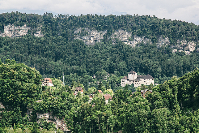 Die Schattenburg thront über der Stadt Feldkirch