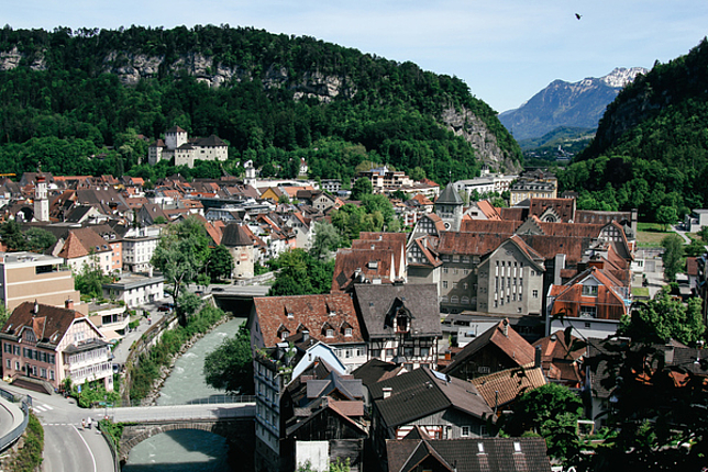 Feldkirch von oben mit Ill