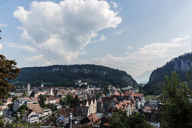 Feldkirch mit Blick von oben