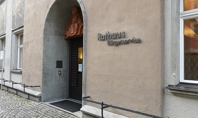 Eingang zum Bürgerservice beim Rathaus Feldkirch