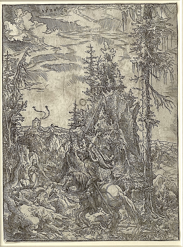 Wolf Huber, Der Drachenkampf des heiligen Georg, Holzschnitt 1520