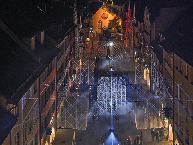 Eine Lichtinstallation der Lichtstadt Feldkirch 2021