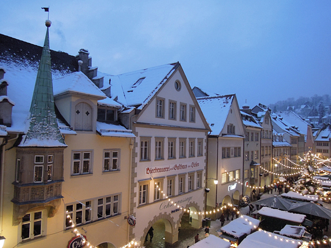 Die Marktgasse Feldkirch von oben fotografiert