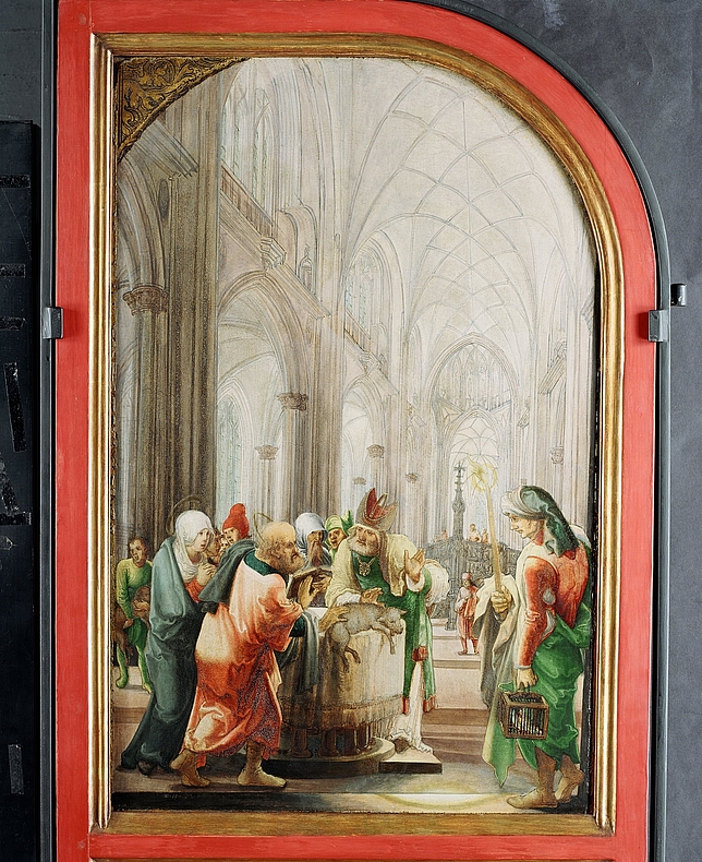 St. Annenaltar, Feldkirch, Dom St. Nikolaus, Zurückweisung des Opfers Joachims